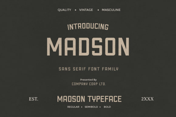 Madson: A Robotic Display Font for Futuristic Branding