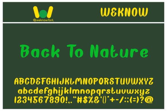 The Back to Nature Font: A Creative Touch for Handmade Product Design
